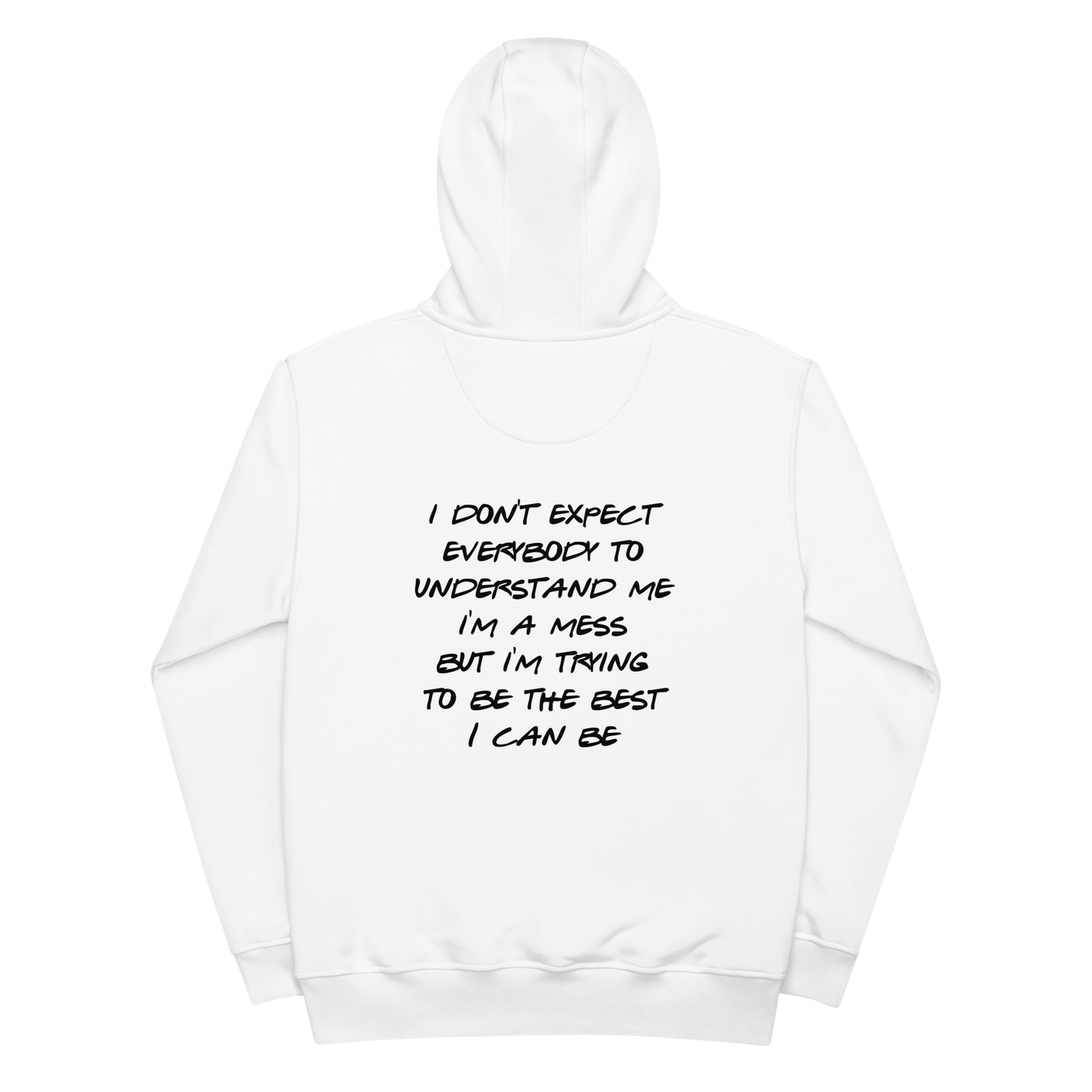 "EYES ON ME" CUSTOM HOODIE WHITE